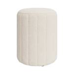 Pouf Eva Blanc - Textile - 36 x 45 x 36 cm