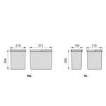 Recycle Behälter für Küchenschublade, Grau - Kunststoff - 23 x 36 x 33 cm