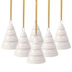 Ornamente Tannenbaum Winter Glow 6er Set Beige - Porzellan - 6 x 8 x 6 cm