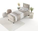 Boxspringbett Kallista Beige - Breite: 100 cm - H3