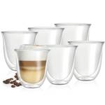 Napoli 6x250ml Kaffeegläser doppelwandig 26 x 13 x 32 cm