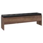 Banc coffre L185 cm chêne foncé RIVIERA Marron - Bois manufacturé - 185 x 56 x 37 cm