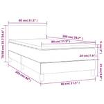 Boxspringbett 3017288-1 Dunkelgrau - 80 x 203 cm