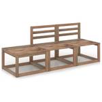 Garten-Lounge-Set Braun - Massivholz - Holzart/Dekor - 60 x 37 x 60 cm