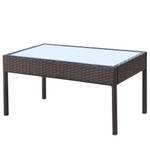 Garten-Sofagarnitur Braun - Metall - Polyrattan - 40 x 37 x 75 cm