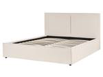 Lit double MOISSAC Beige - Noir - Largeur : 177 cm