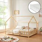 Kinderbett Sisimiut + Matratze Beige - 206 x 143 x 146 cm