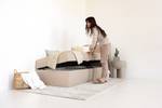 Boxspringbett MITTO CONTI Creme - Breite: 120 cm - H3