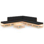 Garten-Lounge-Set (8-teilig) 3083779 Anthrazit - Holz