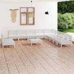 Garten-Lounge-Set Weiß - Massivholz - Holzart/Dekor - 64 x 29 x 64 cm