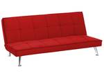 3-Sitzer Sofa HASLE Rot - Silber