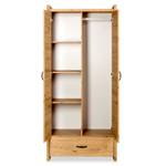 Armoire Elisa Beige - Bois manufacturé - Fibres naturelles - 84 x 189 x 50 cm