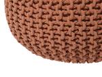 Pouf CONRAD Marron - Marron sable - 40 x 25 x 40 cm