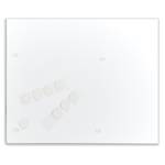 Herdblende-/Abdeckplatte "Schiefer" Weiß - Glas - 50 x 1 x 56 cm