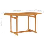 Table de jardin Blanc - Bois/Imitation - En partie en bois massif - 150 x 75 x 150 cm