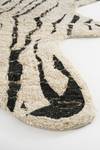 Teppich Zebra Schwarz - Textil - 120 x 3 x 180 cm