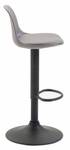 Tabouret de bar Kiel Lot de 2 Gris - Noir