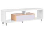 Meuble TV KNOX Marron - Blanc - Bois manufacturé - 159 x 50 x 39 cm