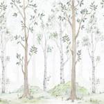 Kindertapete Birken­wald Aquarell 487 x 300 x 487 cm