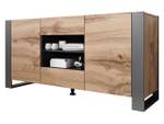 Kommode Wood Braun - Holzwerkstoff - Kunststoff - 80 x 80 x 164 cm