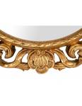 Runde Spiegel BAROCK Gold - Massivholz - 5 x 62 x 62 cm