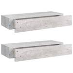 Elegantes Schubladenregal - 2er Set Beton Dekor - Breite: 60 cm - Anzahl Teile im Set: 2