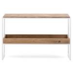 Console Icub double plateau 32x120 BL-EV Blanc - Bois massif - Bois/Imitation - 120 x 75 x 32 cm