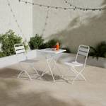 Table de jardin pliante Perla Blanc