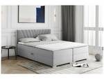 Boxspringbett Berni Hellgrau - Breite: 186 cm - H3