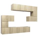 TV-Schrank 8er Set D662 Braun - Holzwerkstoff - 30 x 30 x 80 cm