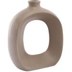 Vase en grès Oval 16 cm Beige