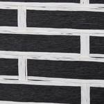 4-teiliger Raumteiler Ziegelstein Muster Schwarz - Weiß - Holzwerkstoff - Papier - 171 x 180 x 2 cm