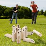 Kubb Wikingerspiel Schwarz - Braun - Holzwerkstoff - 5 x 23 x 5 cm