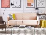 3-Sitzer Sofa SENJA Beige - Eiche Dunkel