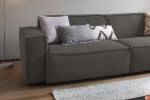 Sofa SAMU Einzelsofa Stoff Grau - Breite: 256 cm