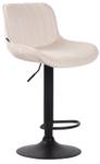 Tabouret de bar Lentini Lot de 2 Blanc crème