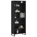 Highboard DE7567 Schwarz - Holzwerkstoff - 33 x 180 x 70 cm