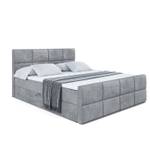 Boxspringbett ARDENI-Z Hellgrau - Breite: 160 cm - H3