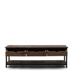 Meuble TV Shelter Island Noir - Bois massif - 150 x 50 x 45 cm