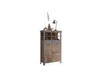 Highboard Industrial Look Tabak Eiche Braun - Holzwerkstoff - 91 x 145 x 38 cm