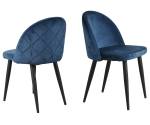 SIT&CHAIRS Stuhl, 2er-Set Schwarz - Blau