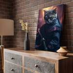 Leinwandbild Cat Warrior III 100 x 150 cm