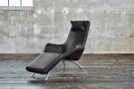 Fauteuil de relaxation CAVAL cuir Noir