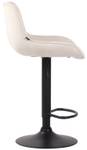 Tabouret de bar Lentini Lot de 2 Blanc crème