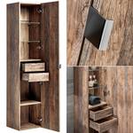 Badmöbel Set Vintage Oak Eiche 135cm Braun - Holzwerkstoff - 135 x 200 x 46 cm