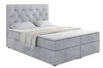 Boxspringbett ROMI Hellgrau - Breite: 120 cm - H4