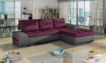 Ecksofa OVIATO Grau - Violett - Ecke davorstehend rechts