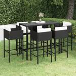 Garten-Bar-Set (7-teilig) 3012236-3 Schwarz - 60 x 130 cm - Anzahl Teile im Set: 7