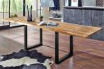 Table LORE Mangue massif Marron - Bois massif - Bois/Imitation - 90 x 77 x 140 cm