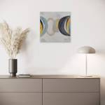 Acrylbild handgemalt Lunar Phases Grau - Massivholz - Textil - 40 x 40 x 4 cm